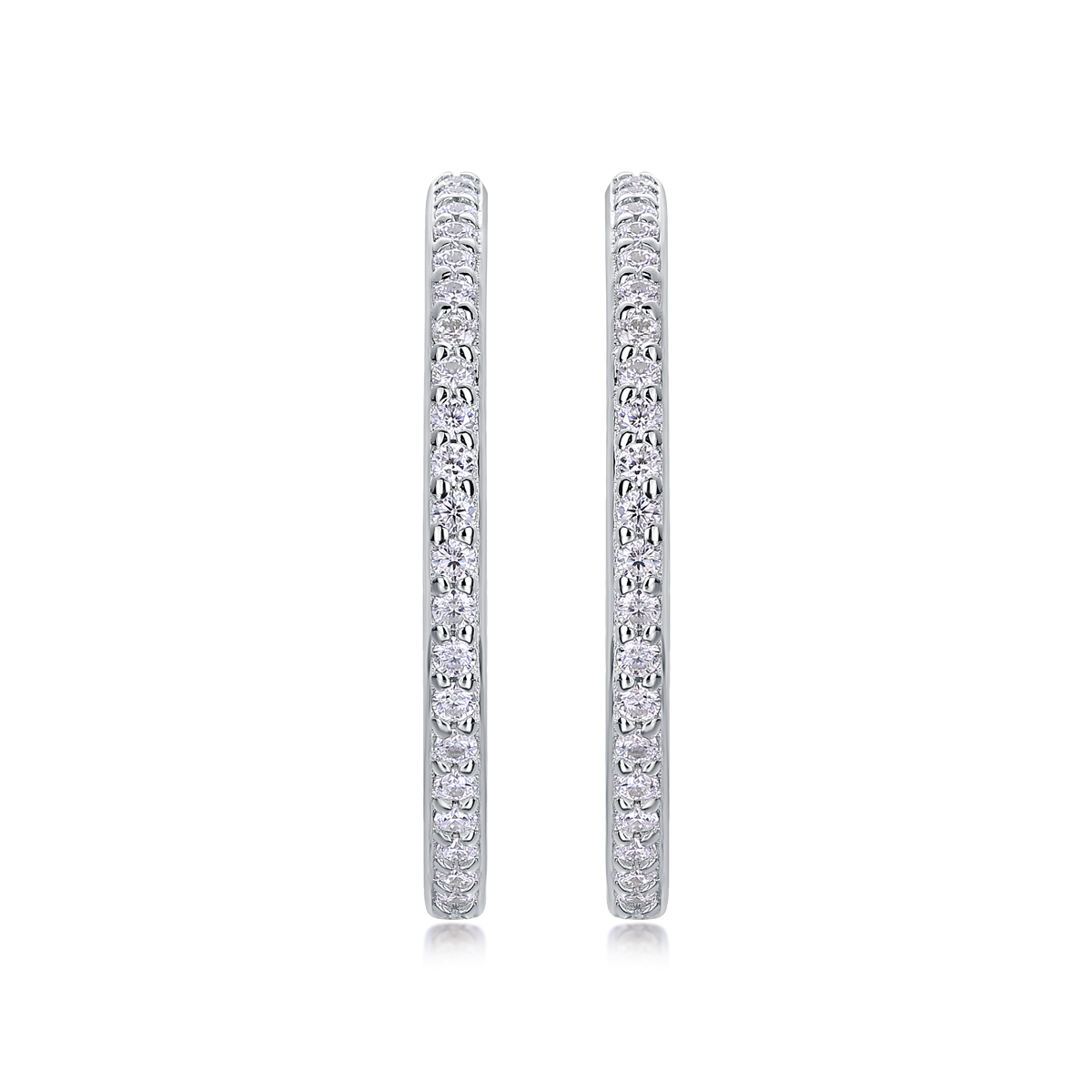 1Ribbon - Square Moissanite S925 Sterling Silver Earrings With Platinum-plated Stud Earrings, A Fashionable And Luxurious Diamond Jewelry Accessory Prohibit TikTok sales - Jewelry & Watches