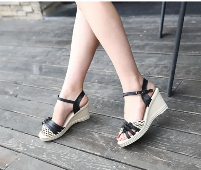 Roman High Heel Women Sandals Black - Shop at LoveMi
