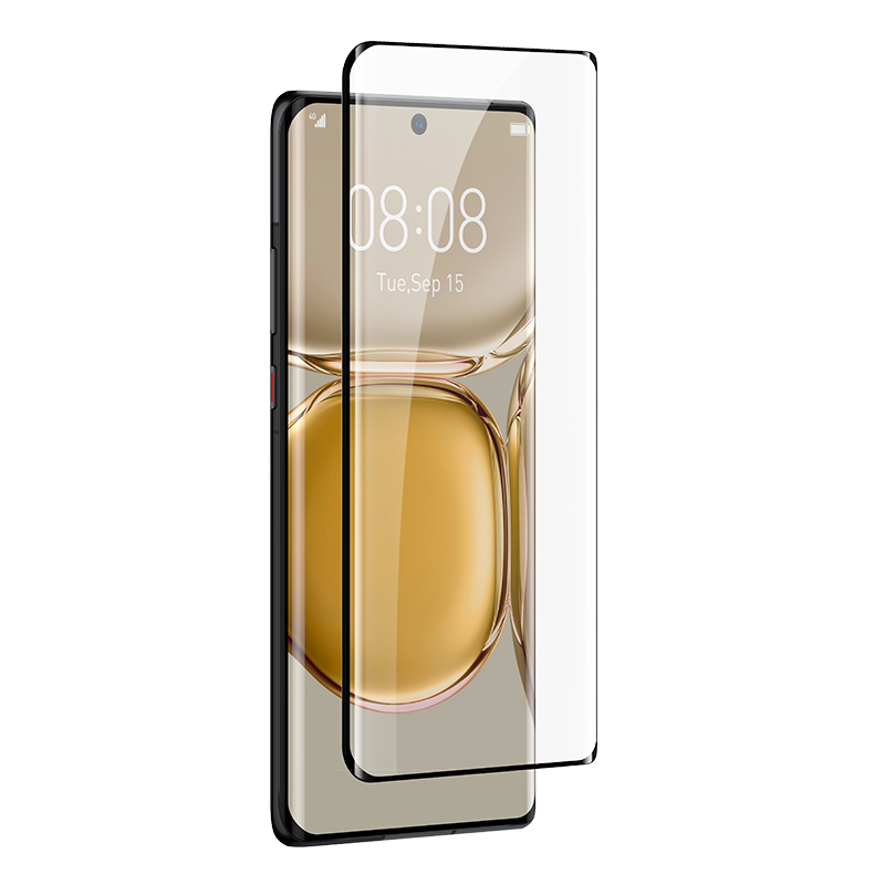 Full Screen Curved Full Adhesive Tempered Film For  P50 Pro Single Pack Black