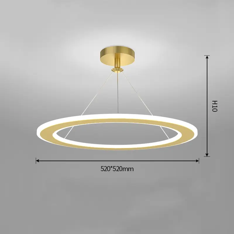 Simple Modern Circular Bedroom Study Chandelier