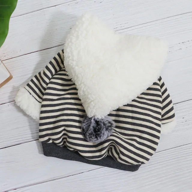 Lamb Wool Cute Cartoon Hoodie Grey - Shop at LoveMi