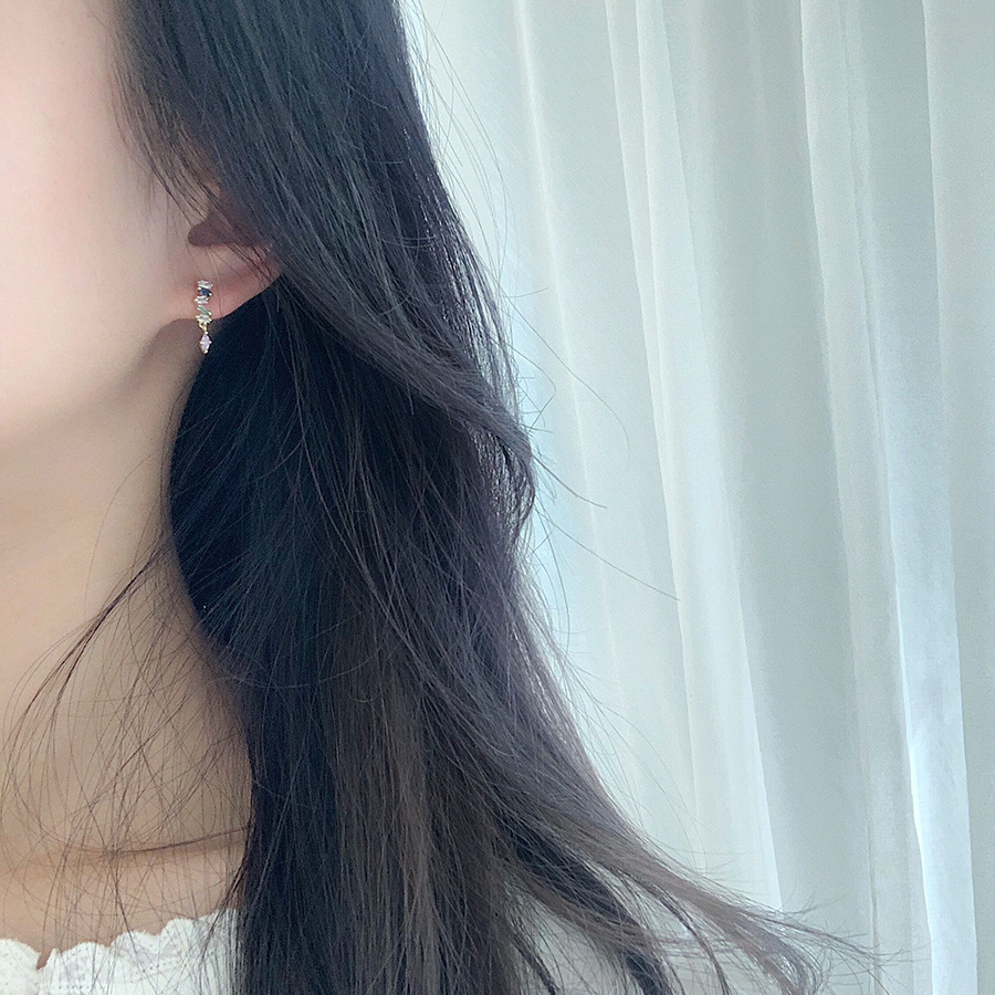 14K Gold Plated Sterling Silver Stud Earrings For Women Simple