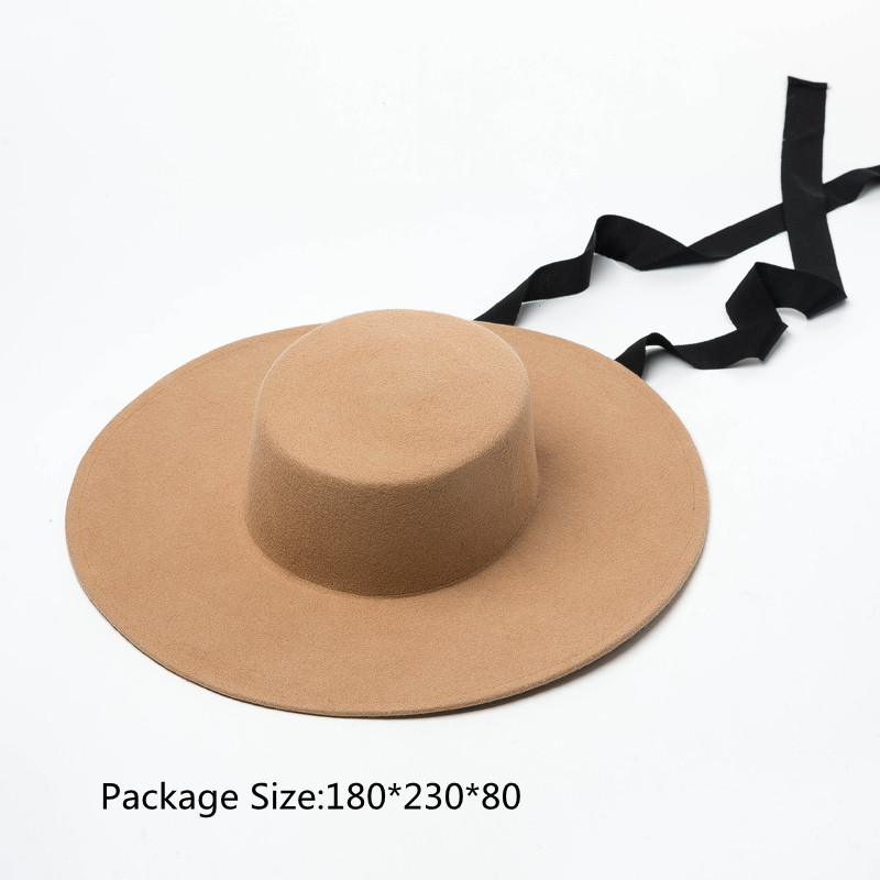 European American And British Elegant And Fashionable Woolen Hepburn Hat