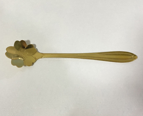 Golden cherry spoon with short