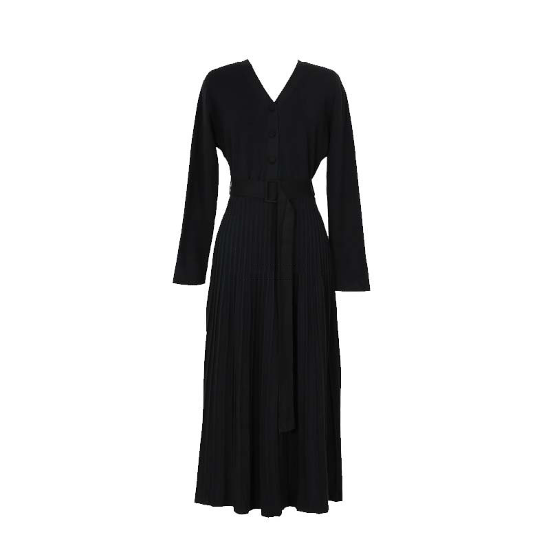 V-Neck Pleated Midi Dress, picture 3 of 5