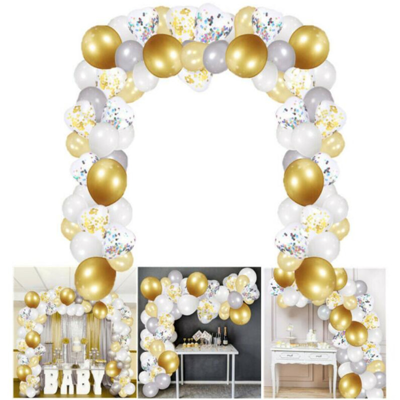 Title 3, Golden heart-shaped confetti sequin balloon set