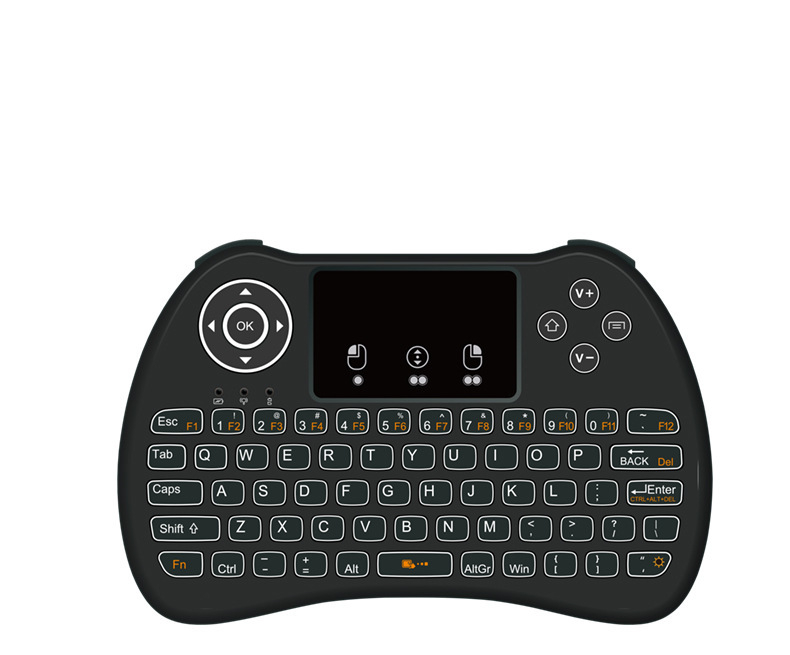 H9 Wireless Air Mouse Keyboard- Black Backlit