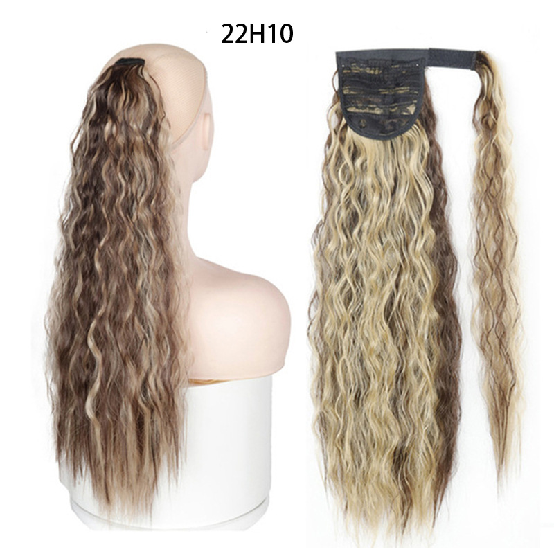 Ponytail Wig Water Wave Velcro Banding Chemical Fiber High Temperature Silk — foto 10