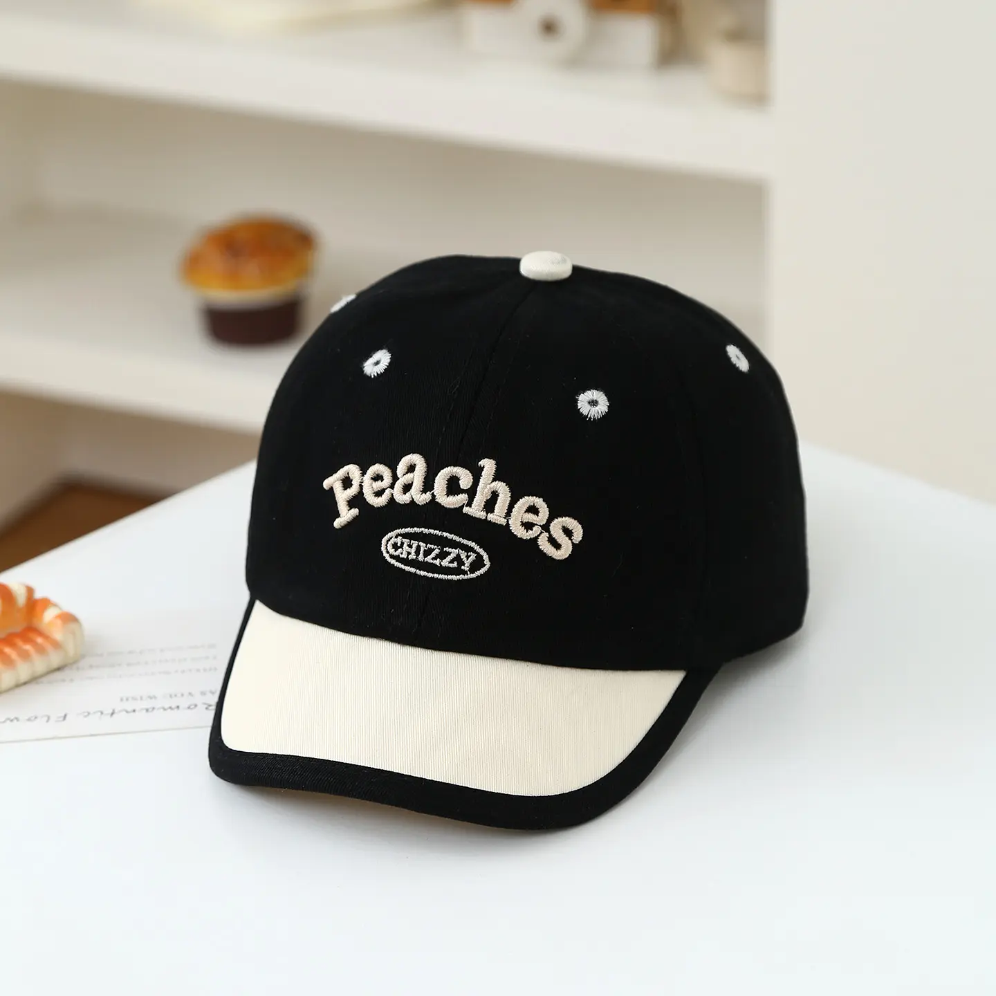 Children's Multi-color Edge-stitched Multi-letter Embroidered Adjustable Fashionable