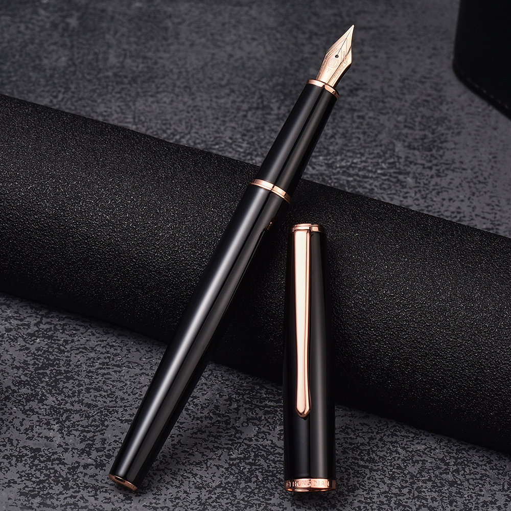 Close up of pen nib and barrel