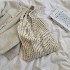 Shoulder Bag Women's Art Hand-held Shopping Bag - White - View 1