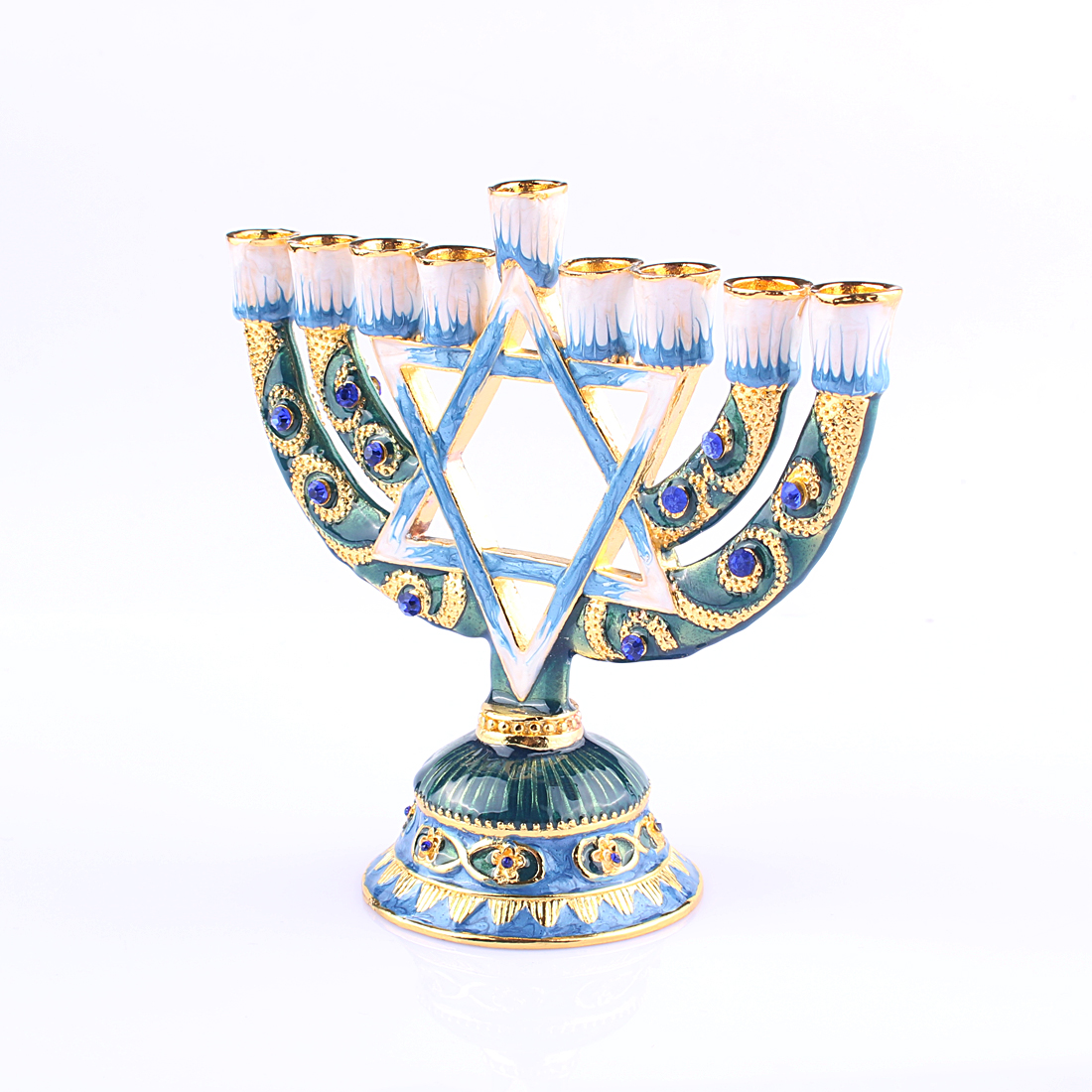 Nine-Head Metal Candle Holder