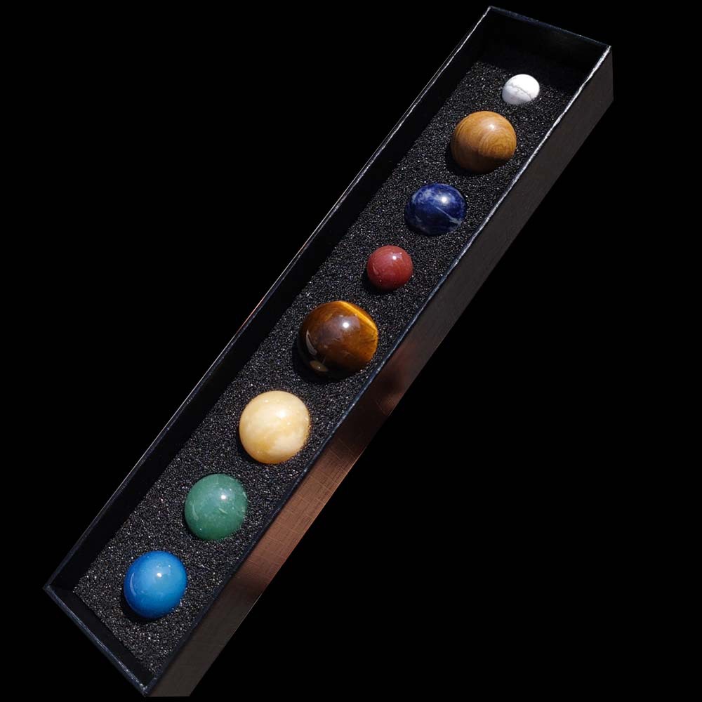 Title 2, Natural Stone Solar System Eight Planets Jade B...