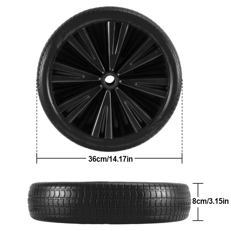 Universal 14 Inch Black Wheelbarrow Wheel Heavy Duty Puncture Proof — image 8