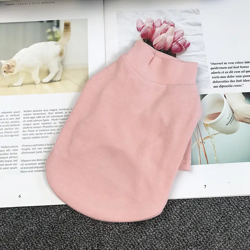 Wool Laga Flower Bottoming Shirt Cotton Cat Clothes