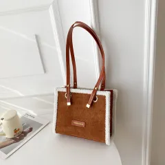 Fashion Net Red Korean Tote Lamb Hair Single Shoulder Bag - Red - View 1