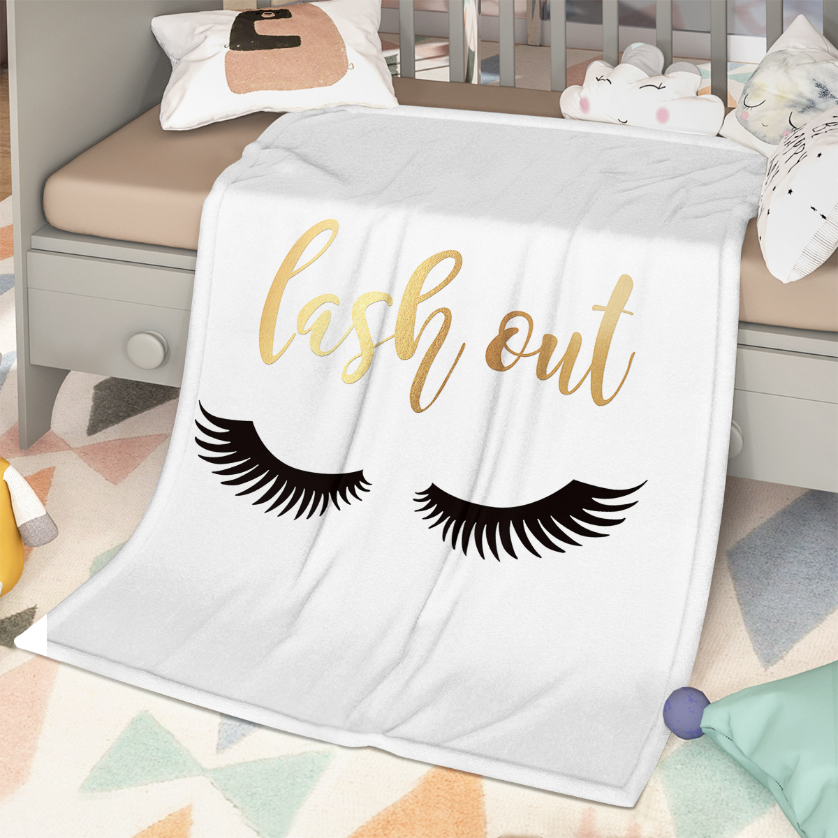 Flannel Velvet Blanket Long Eyelashes_voghion.com