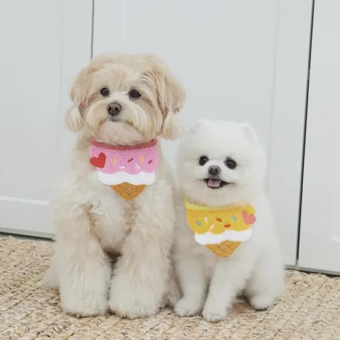 Cute Ice Cream Dog Bib Cat Pet Saliva Pocket