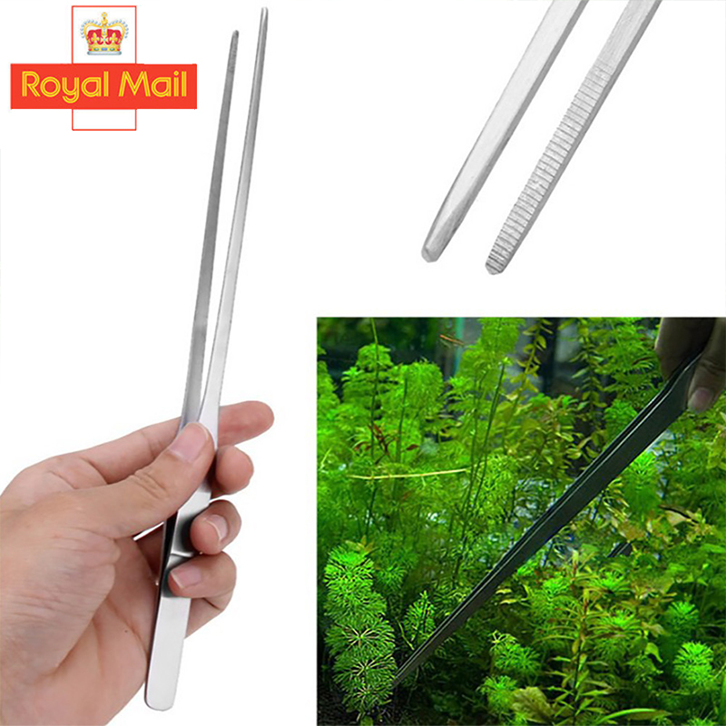 27CM Stainless Steel Aquatic WaterPlant Aquarium Tweezer