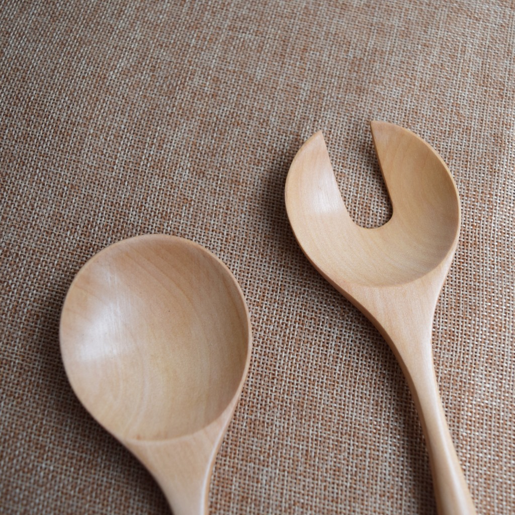 Title 2, Two-piece Set Of Wooden Spoon And Fork For Dail...