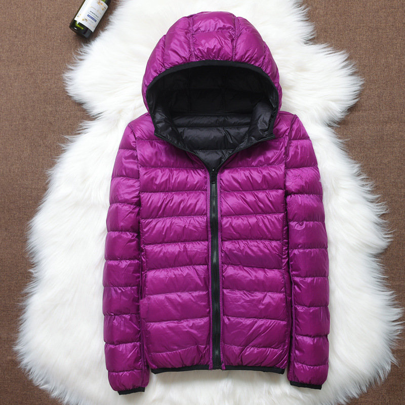 Autumn And Winter Double-sided Down Jacket Women's Light And Shor