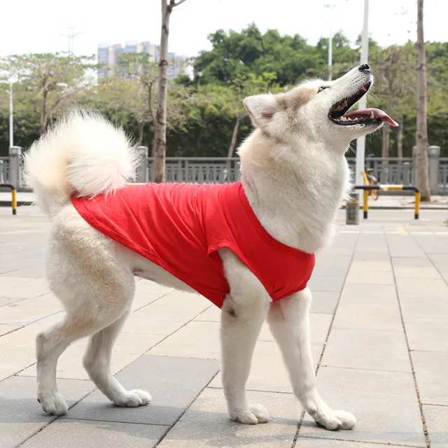 XS 5XL Dog Vest Dog Shirt Summer Small Medium Dog Clothes Chihuahua Tshirt Red - Shop at LoveMi