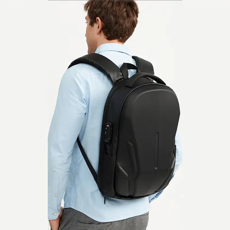 Hard Shell Business Backpack with Anti-Theft Lock for Travel
