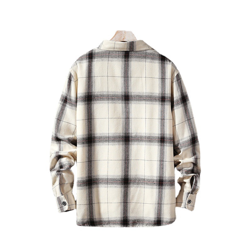 Plaid Shirt Men's Long-sleeved Korean Style Trendy And Handsome