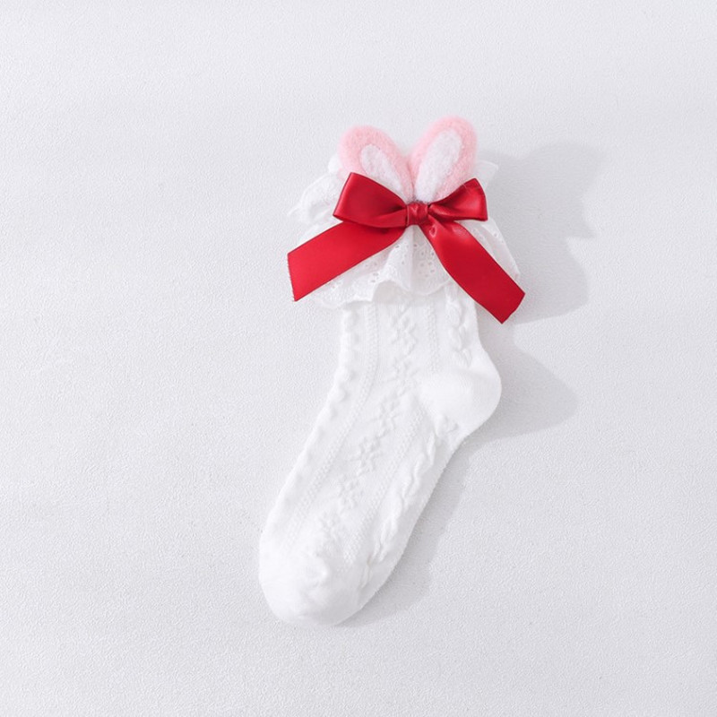 Title 6, Felt Bunny Ears Girls Socks, soft and adorable,...