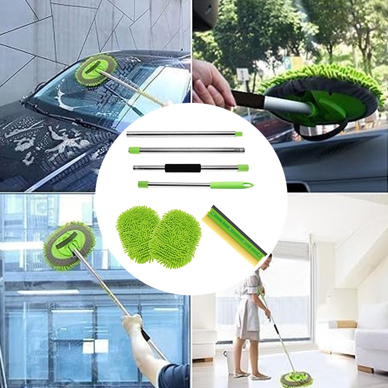 156cm Car Wash Mop Extendable Long Handle Cleaning Brush For Van Caravan Kit