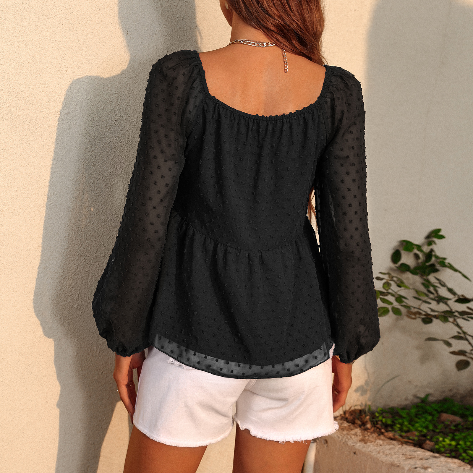 Women's European And American Style Loose All-match Chiffon Shirt