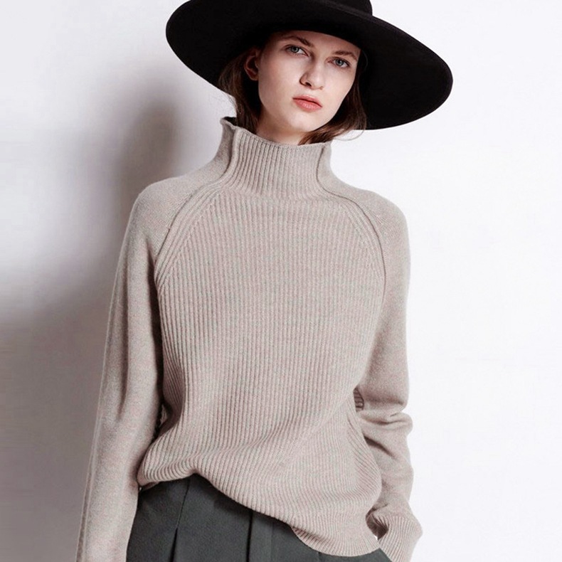 Title 4, Womens Sweater Loose Pullover Lazy Wool Turtle...