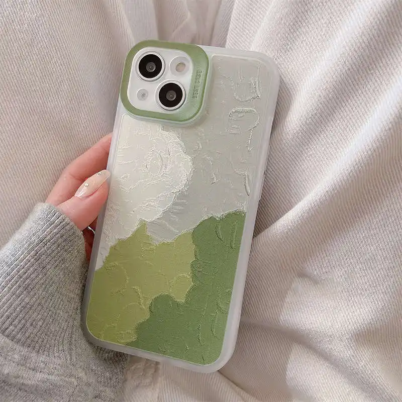 New Summer Green Watercolor Graffiti Phone Case