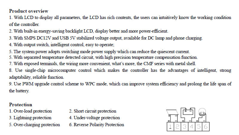 Title 8, Dual DC Port 12V24V20A Solar Controller