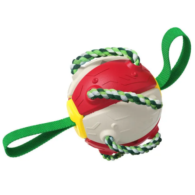 Interactive Dog Football Soccer Ball With Tabs Inflated Training Toy Outdoor Border Collie Balls Pet Products Red - Shop at LoveMi