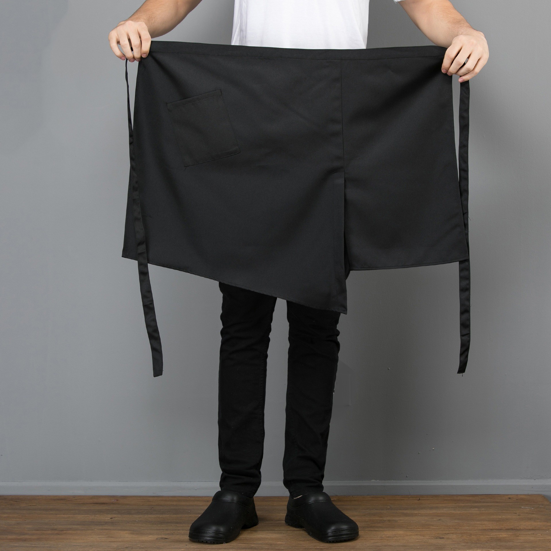 Title 5, Waiter Half-length Apron Print And Embroidery P...