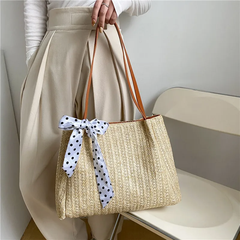 Shangxin Women's Bag Spring Western Style Knitting - White