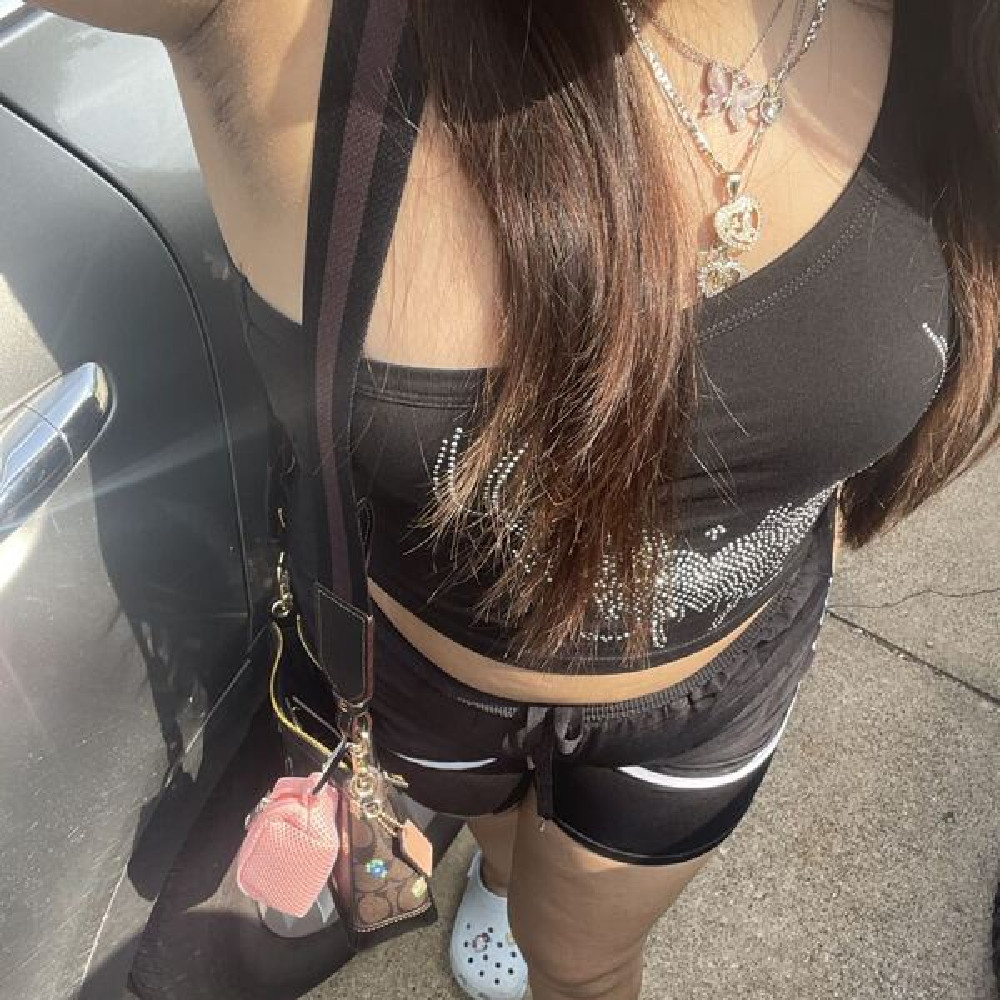 Women's Fashion Love Rhinestone Short Top