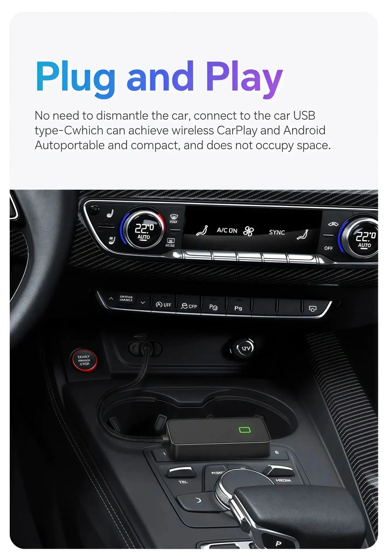 Wireless CarPlay Box, Android Auto 2-in-1, Car Connectivity & Screen Projection