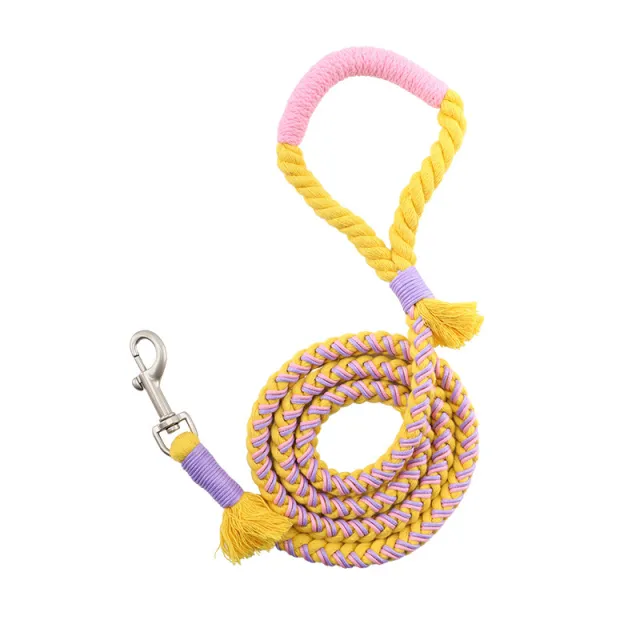 Handmade Cotton Rope Dog Traction Rope Yellow - Shop at LoveMi