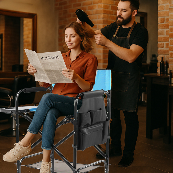 31inch Tall Directors Chair With Footrest, 4Portable Bar Height Folding Camping... 3