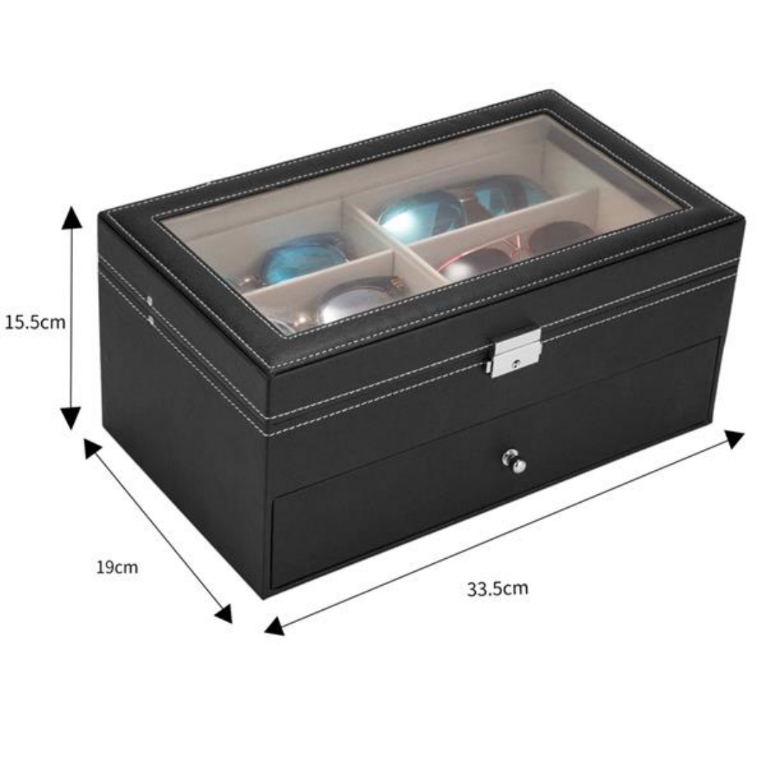 Leather sunglasses organizer product detail image