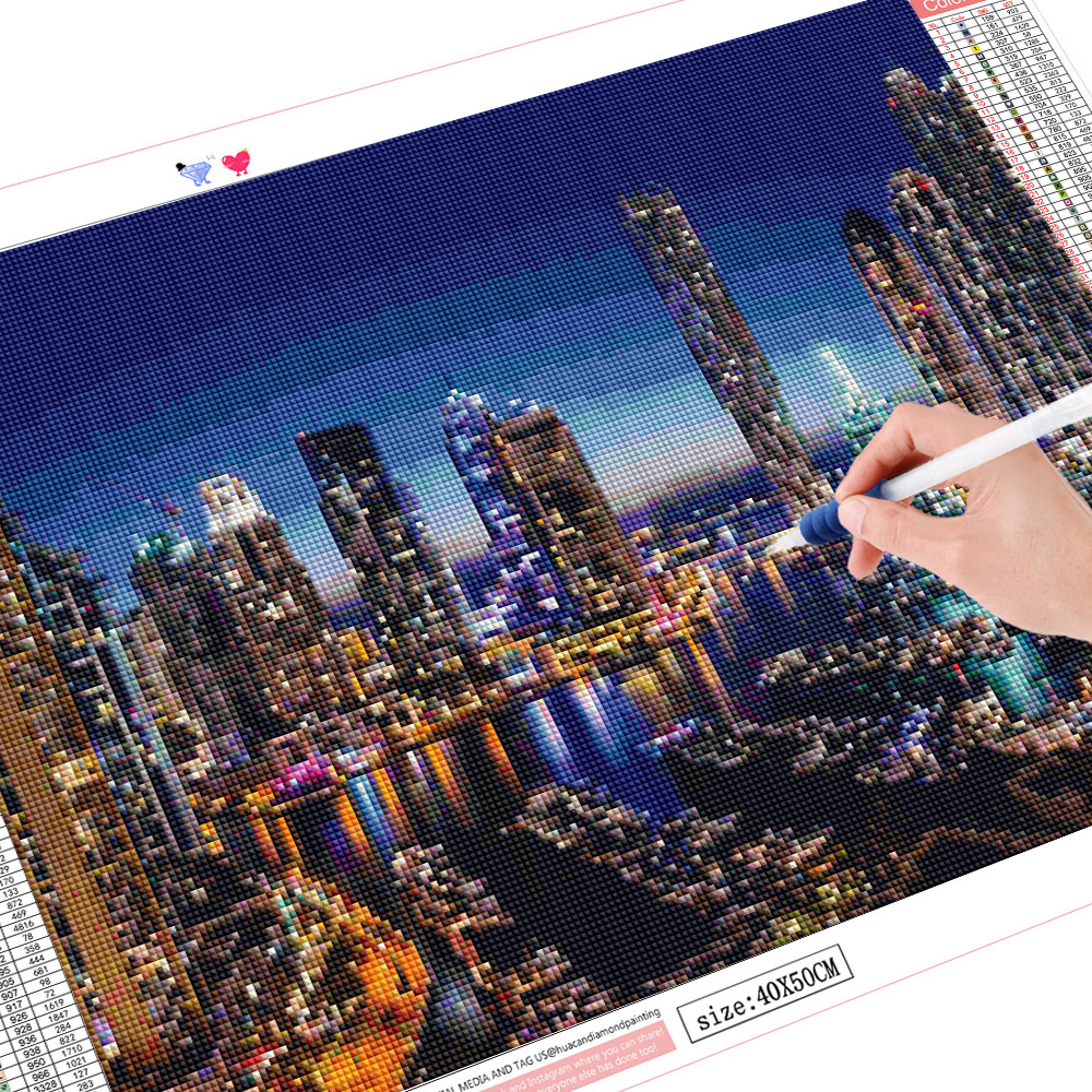 Cityscape Theme Diamond Painting Full 5d Embroidery Square Or Round Drill Bit