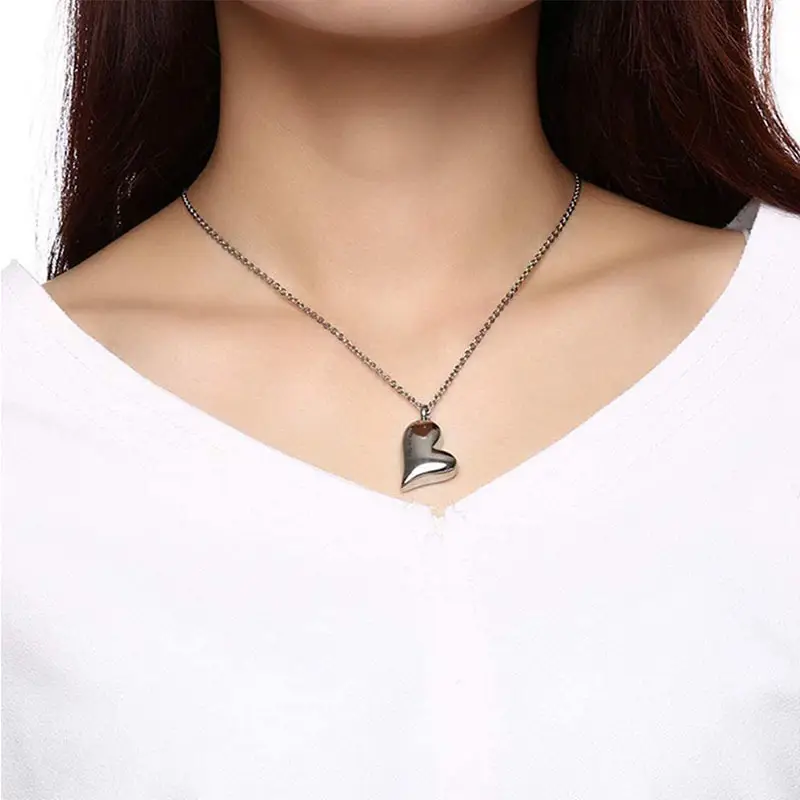 Memorial Pendant Cremains Pendant Heart-shaped Cremation Memorial Pendant Male And Female Personality Pendant