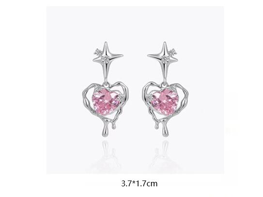 Title 1, Pendientes Starlight Liquid Love para mujer Bri...