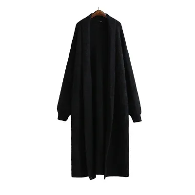 Mink Fleece Sweater Cardigan Fur Coat Black - Shop at LoveMi