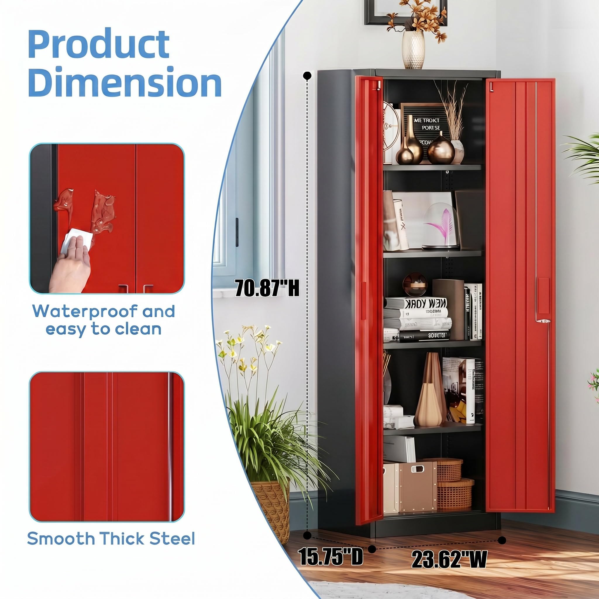 Armoire de rangement de garage en métal – Image 2