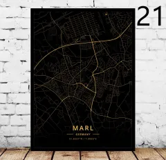 German City Poster Home Decor Art Canvas Painting - 21Style - View 1