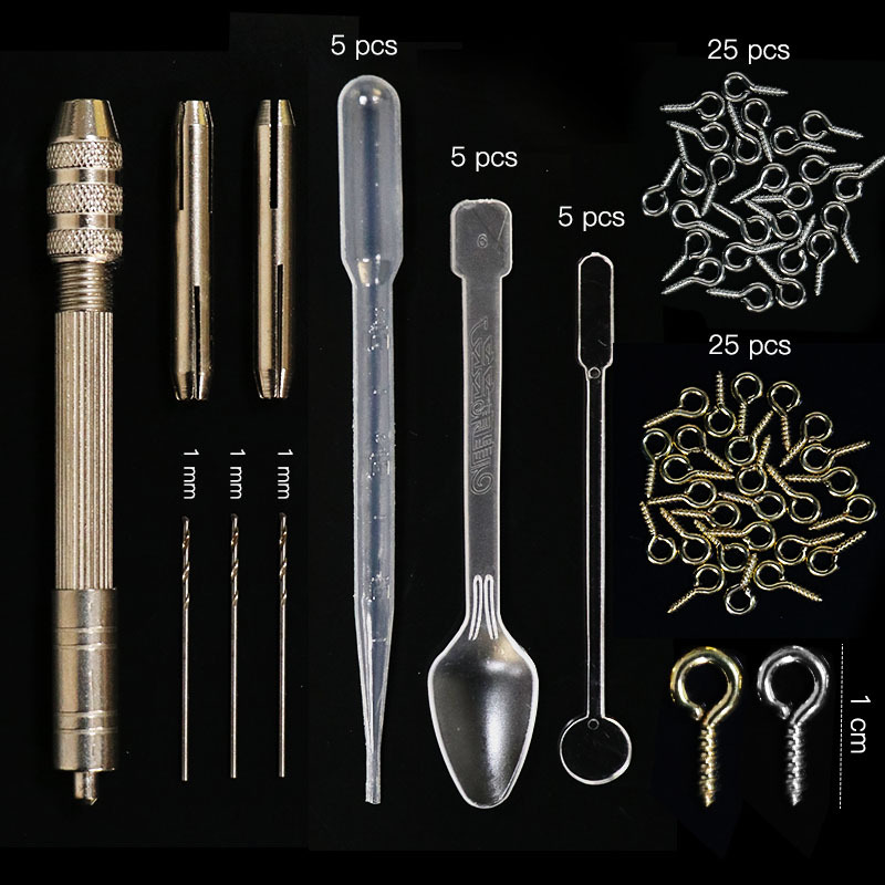 93Pcs&Set Resin Mold Epoxy Resin Mold Dropper Spoon Powder Set Kit Craft Tool