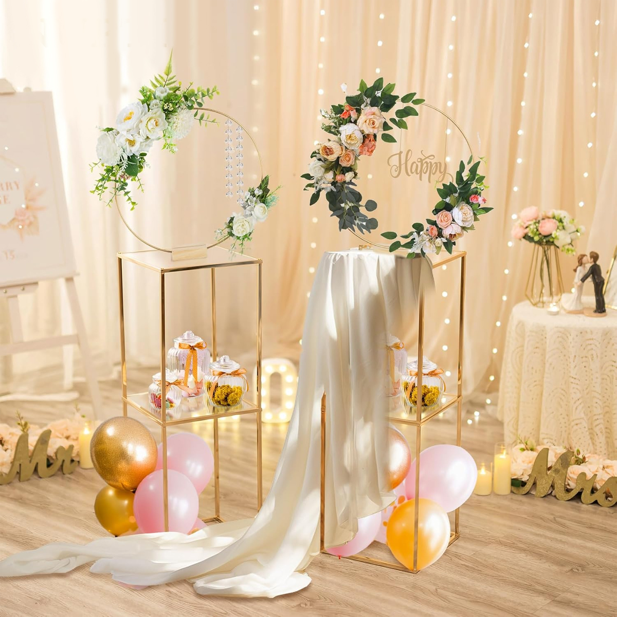 2Pcs 31.5inch Gold Flower Stands_voghion.com